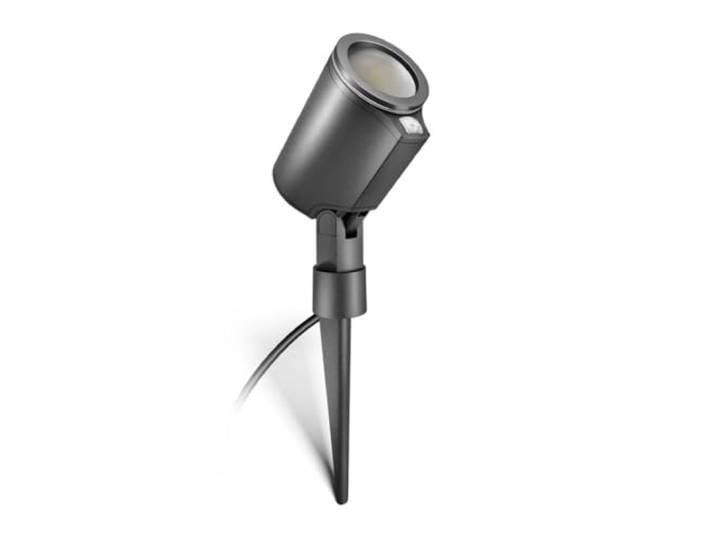 Steinel LED Strahler Spot Garden SC Connect, smarter Außenstrahler, Bewegungsmelder, Erdspieß, App Steuerung, Zeitschaltuhr, 7.9 W, 3000 K, Anthrazit