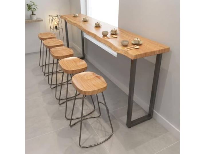 Bartisch Massivholz Stehtisch Bistrotisch Hochtisch Theke Küchenbar Schmal Bartisch Massivholz Stehtisch Bistrotisch Hochtisch Rechteckig Schmal Theke Küchenbar Holz Metall Industrial Esstisch