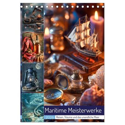 Maritime Meisterwerke (Tischkalender 2026 DIN A5 hoch), CALVENDO Monatskalender