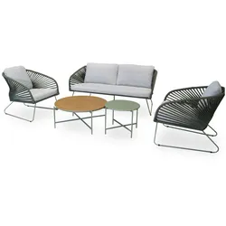 Lounge-Set PEACOCK (LBH 163x83x58 cm) - Bezug: Stoff - LBH 163x83x58 cm