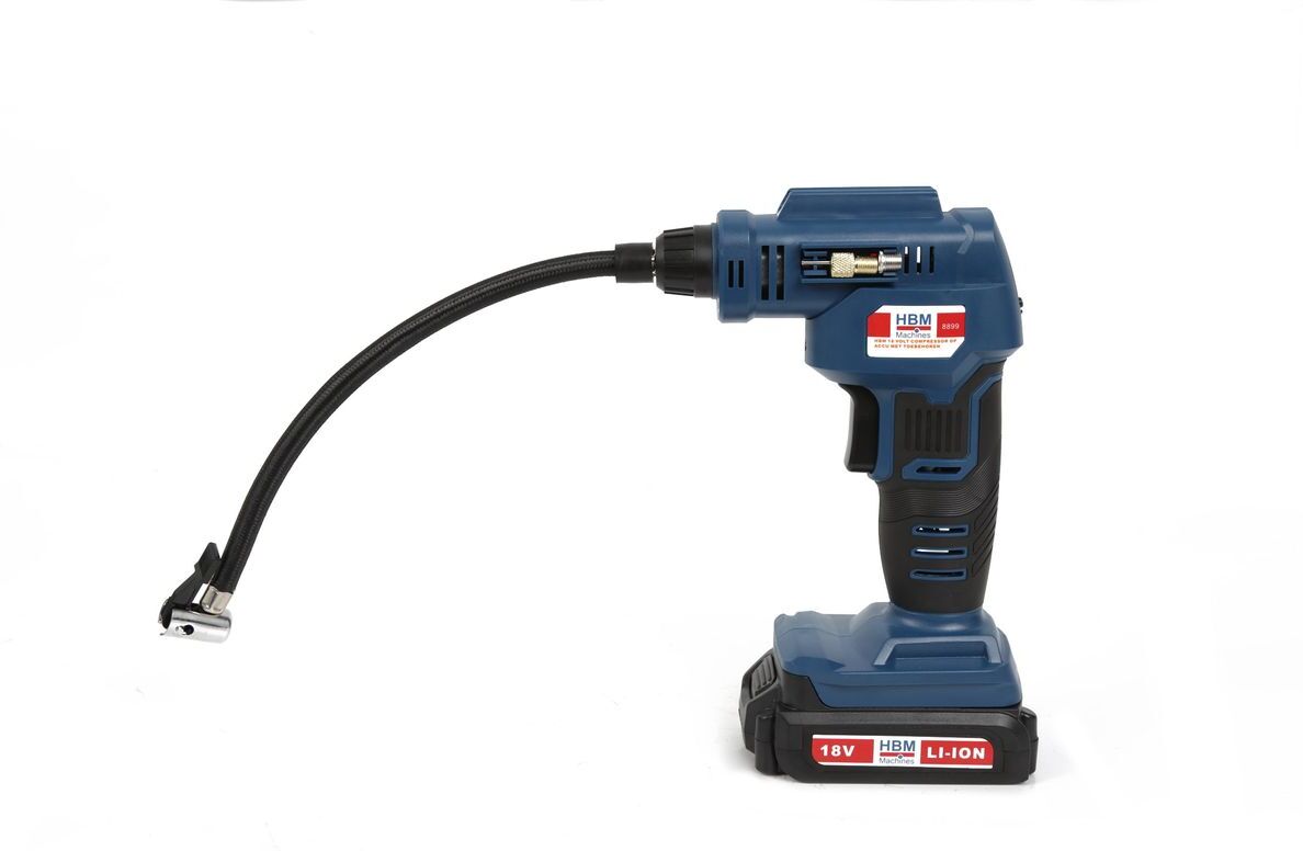 Compresseur HBM 18 V sur batterie avec accessoires