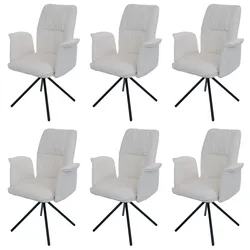 ESSZIMMERSTUHL Cremeweiß 6er-Set