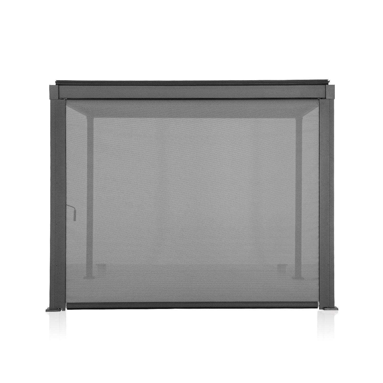 Mirador Kurbel Seitenrollo 3,6m für Pergola 88S, Wind- & Sichtschutz, Anthrazit, Polyester PVC, UV-beständig
