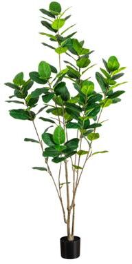 Nearly Natural 7-ft Artificial Minimalist Audrey Ficus Tree - Green