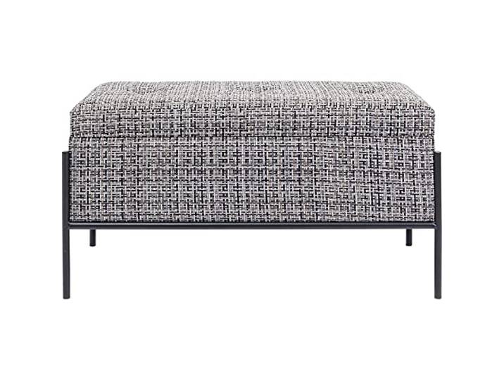 Banc-coffre Iceland blanc et noir 80x40cm Kare Design