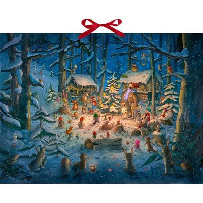 Wand-Adventskalender – Tierischer Chor im Winterwald