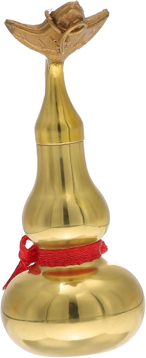 Kalebas Decoratie Feng Shui Ornament Goud Koperen Ambacht 8 x 2,3 cm