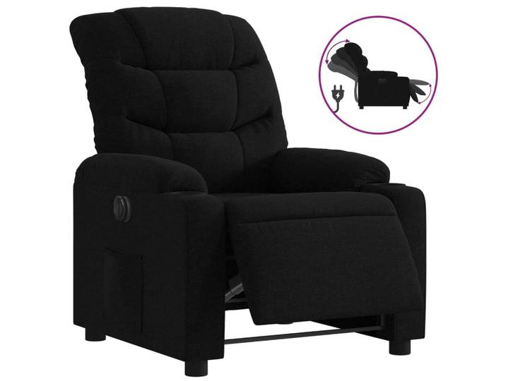 vidaXL Fauteuil relax électrique noir tissu