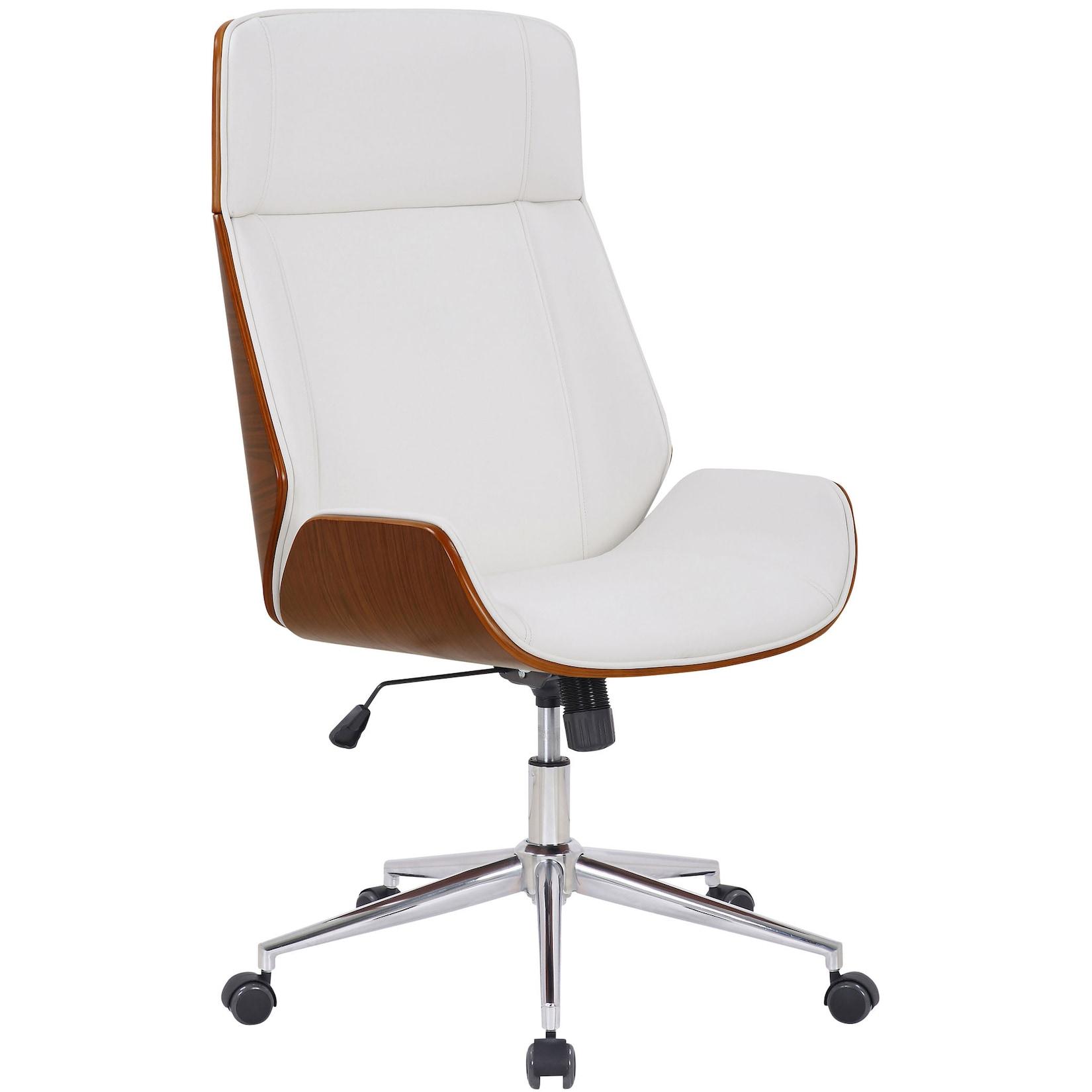 CLP Bürostuhl ergonomisch mit Armlehne Varel, Schreibtischstuhl mit modern drehbar und höhenverstellbar Gestell, Rückenlehne kippbar