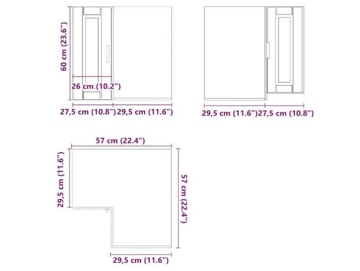 Remise 2026®Caisson haut cuisine Blanc - Meuble mural d'angle de cuisine Porto - Blanc brillant - 481 7184711