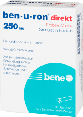 bene Arzneimittel GmbH BEN-U-RON direkt 250 mg Granulat Erdbeer/Vanille 10 St 07728360
