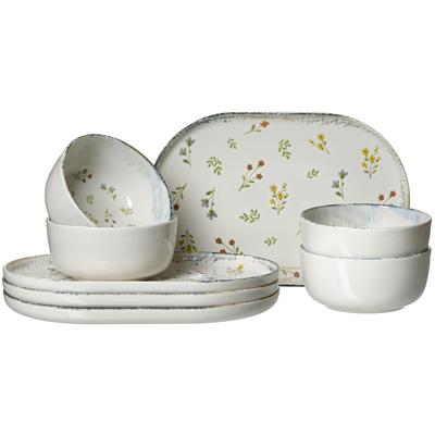 Frühstücks-Geschirrset RITZENHOFF & BREKER "Viola", bunt, 8, Steinzeug, Geschirr-Sets