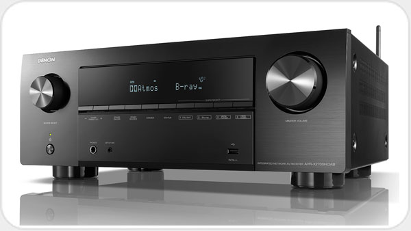 Denon AVR X2700H DAB *schwarz* 7.2-Kanal 8K AV-Verstärker mit 3D-Audio, HEOS Built-in und Sprachsteuerung DE07294