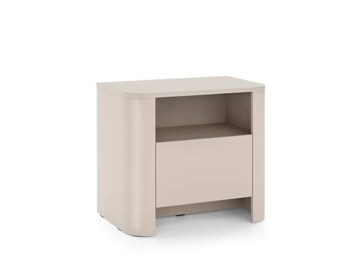 Komodee Nachttisch Amos Kashmir 58x52x39 cm Nachttisch AMOS - Kashmir - Abgerundet - Sanftschließung - Schublade - Breite 58 cm, Höhe 52 cm, Tiefe 39 cm