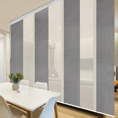 "InStyleDesign 7-Panel Single Rail Panel Track Extendable 110""-153""W x 94""H, Panel width 23.5"", Iron, White Sieve."