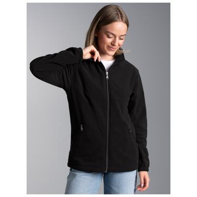 Fleecejacke TRIGEMA "TRIGEMA Fleecejacke", Damen, Gr. 3XL, schwarz, Fleece, 100% Polyester, lang, Jacken Fleecejacke