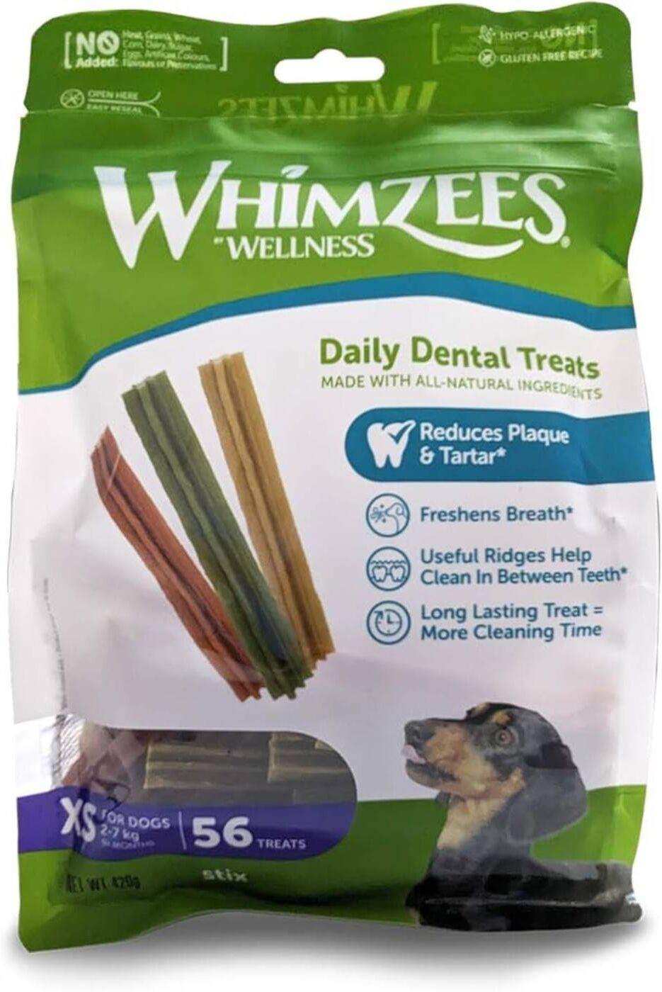 Whimzees® Whimzees Snack Dentale Naturale Stix per Cani M 14 pz