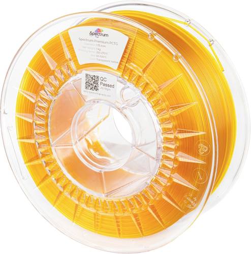 Spectrum Filaments 80737 Premium PCTG Filament PCTG chemisch beständig, geruchsarm 1.75mm 1000g Transparent-Gelb, Gelb 1St.