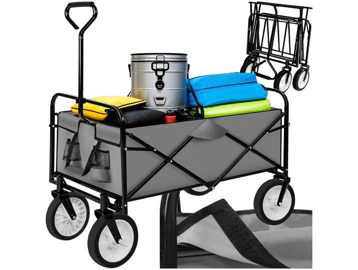 Chariot de jardin pliable 80 kg - gris