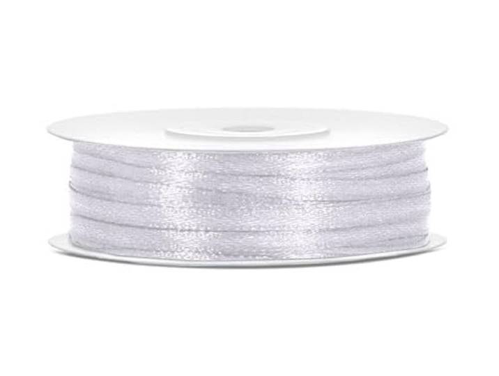 partydeco.pl Satijnlint breedte: 3 mm, lengte: 50 m wit