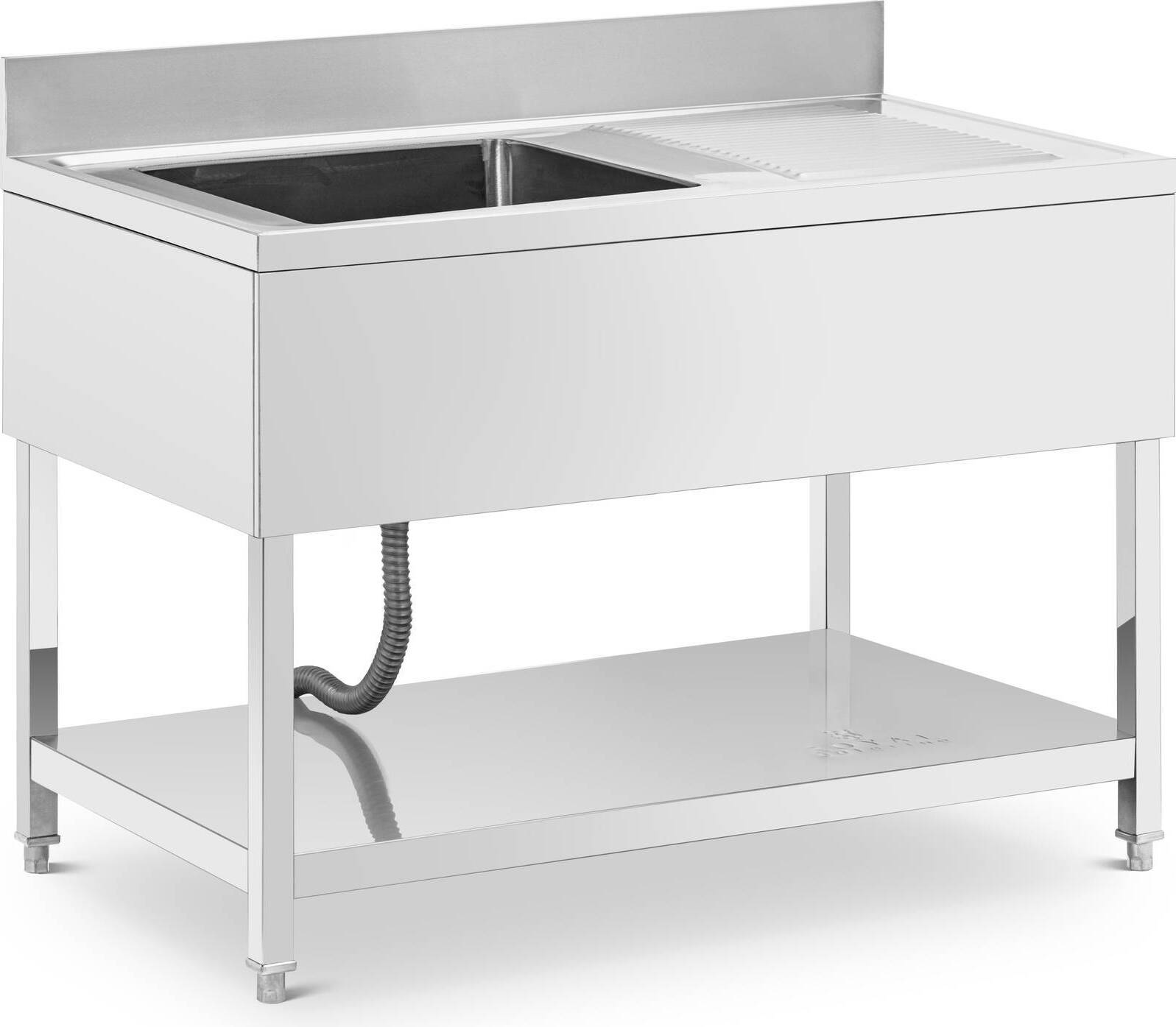 Expondo Royal Catering Spültisch - 1 Becken - Edelstahl - 120 x 70 cm -