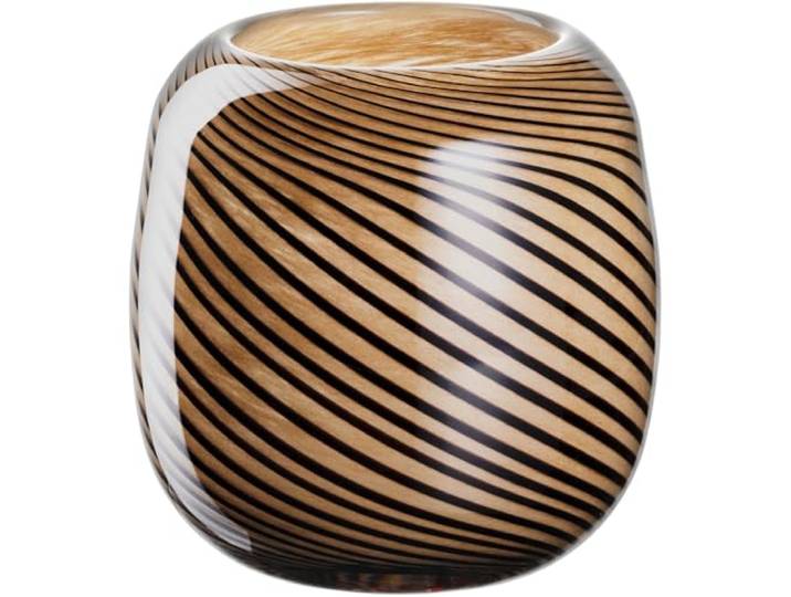 Leonardo Home Filo Colori Vase, 1 Stück, handgemachtes Kunstwerk, formschönes Unikat, leidenschaftliches Windlicht, modernes Dekoobjekt als Highlight, Höhe 17,2 cm, braun, 047513