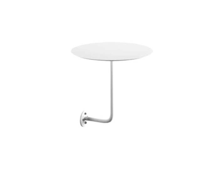DHYUACN Wandmontierter Runder Tisch, Hängender Beistelltisch For Bubble Tea Shop/Café, kleine Kaffeebar, Theke, Snackbar, Möbel(40x45cm white)