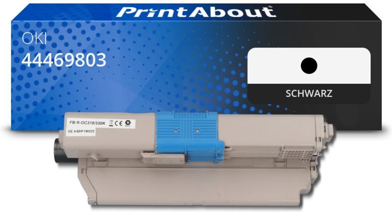 PrintAbout Toner kompatibel mit OKI 44469803 - Schwarz