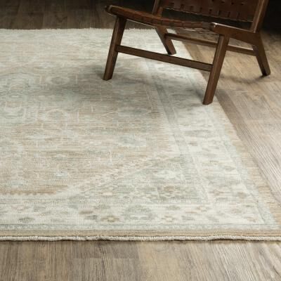 Style Haven Lucia Vintage Center Medallion Pale Blue/Taupe Area Rug