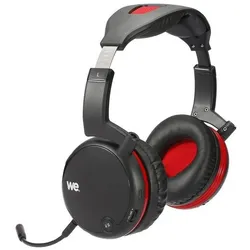 Gamium WE Casque Gaming sans fil compatible PC, Mac, PS5/PS4, Xbox One/Xbox Seri (Kabellos), Gaming Headset, Rot, Schwarz