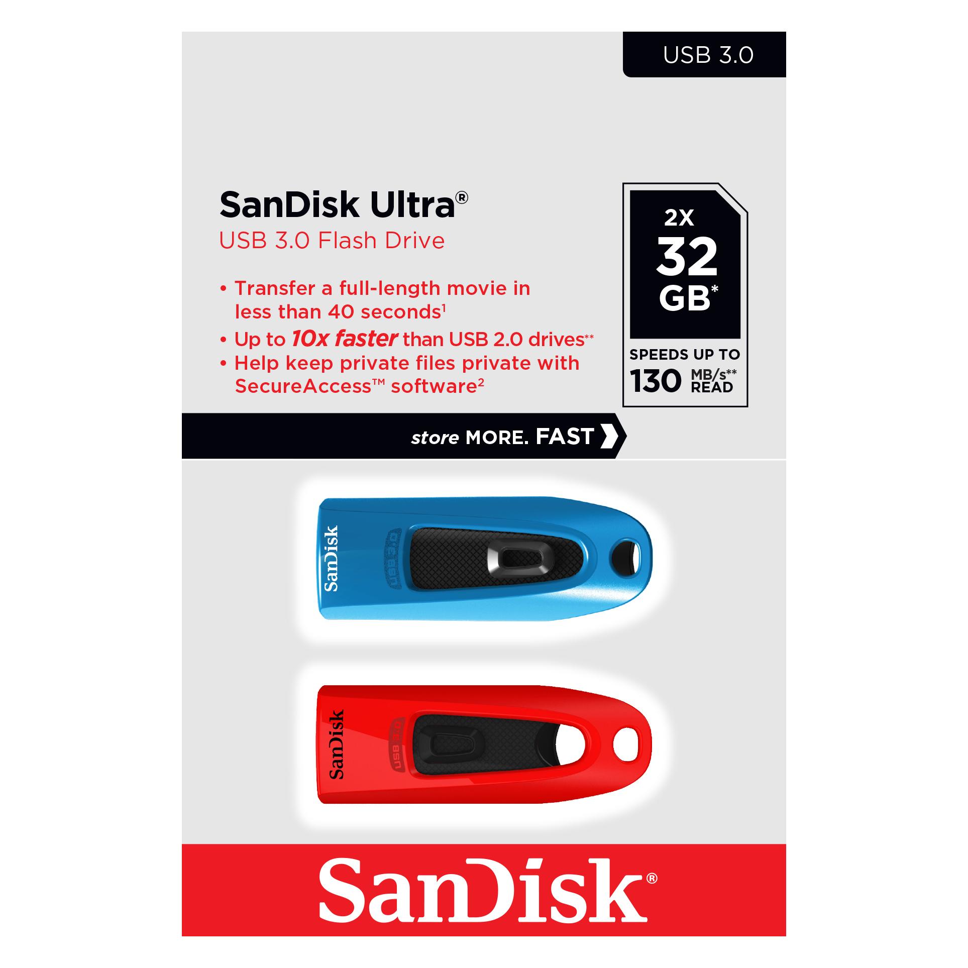Sandisk Ultra (2-Pack) (32 GB, USB-A) (SDCZ48-032G-G462)