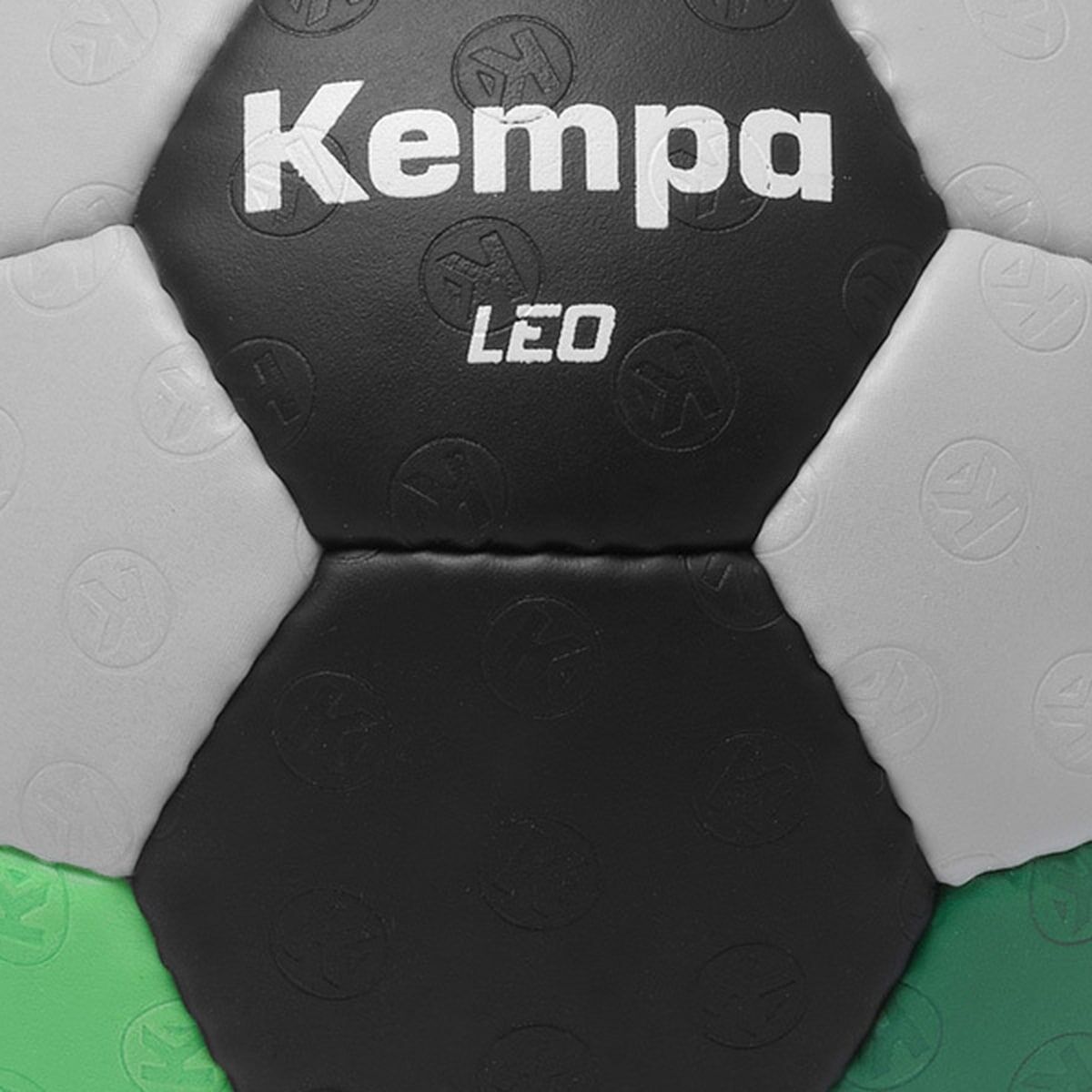 Handball KEMPA "Handball Leo" Gr. 1, grau (grau, schwarz, grün), Bälle, Herren, 1, Handball
