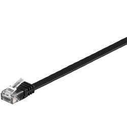MicroConnect V-UTP605S-FLAT RJ45 Patchkabel 5 m Schwarz 1 St.