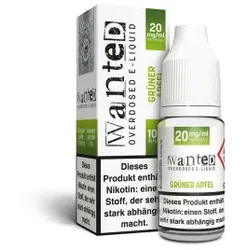 Grüner Apfel NicSalt Overdosed Liquid by Wanted 10ml / 20mg