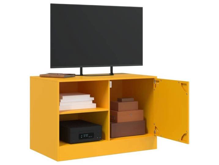 Armoires de Télévision - Jaune - Meubles Télé - 2 pcs - POUR SALON - jaune moutarde 67x39x44 cm acier T3510