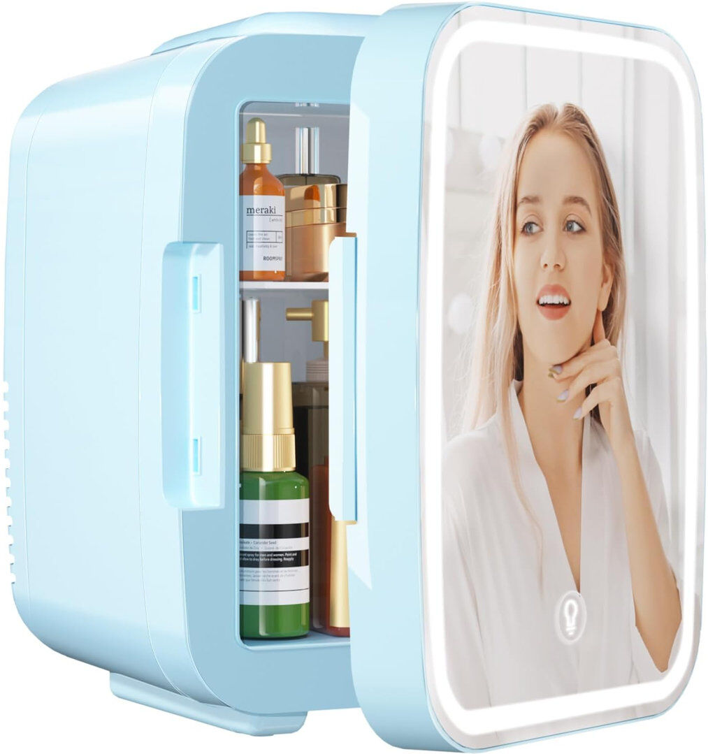 OSTBA APPLIANCE 0.15m³ L Portable Mini Fridge Blue 10.82cm H X 7.08cm W X 9.84cm D