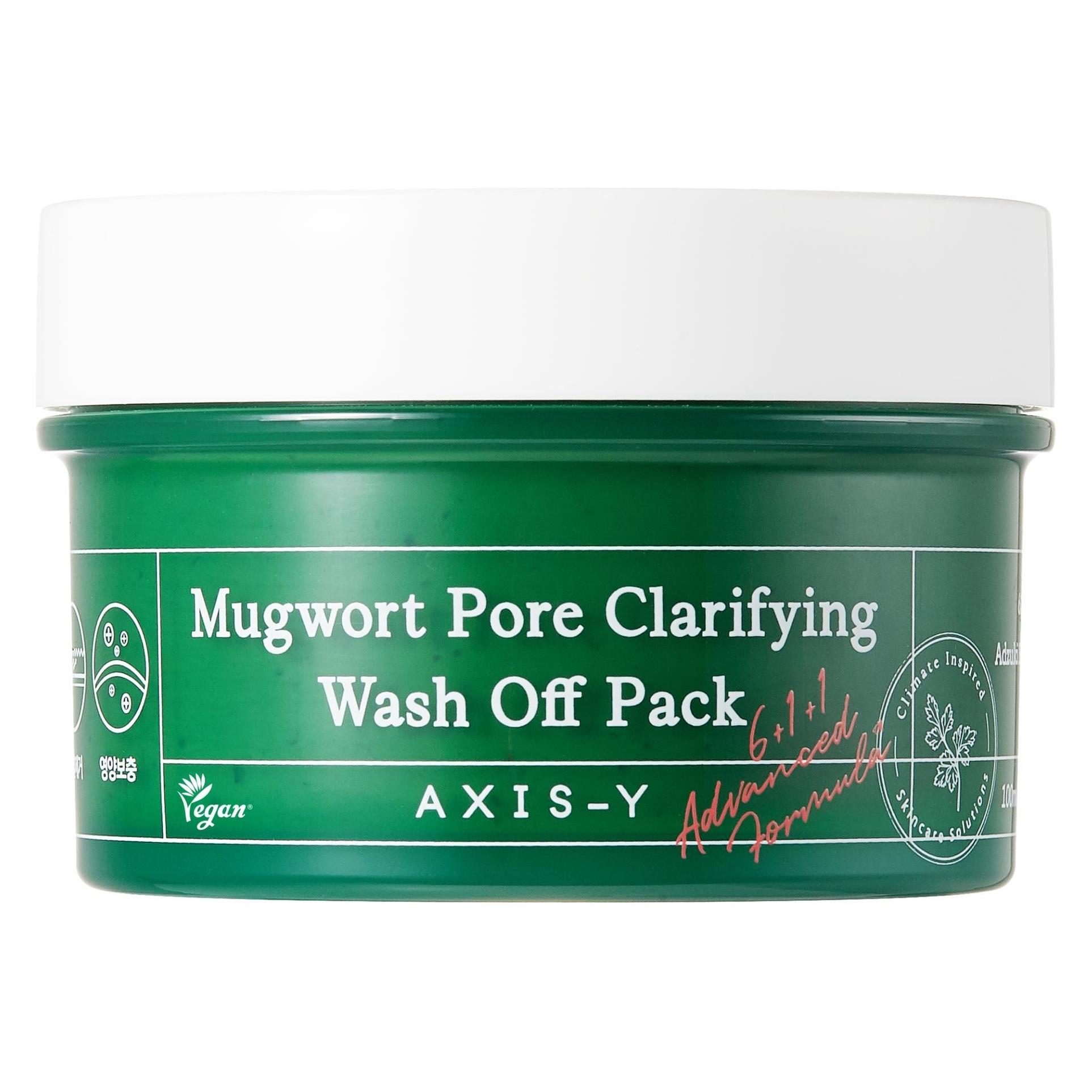 Axis-Y Mugwort Pore Clarifying Wash Off Pack Cleansing Face Mask With Mugwort 100Ml (100 ml) (8809634610102)