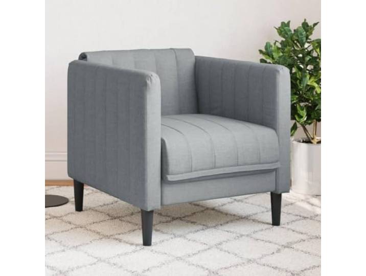 HEFZGDB Hochwertiger Sessel in Hellgrau aus strapazierfähigem Stoff für optimalen Komfort und Elegantes Wohnzimmerdesign, atmungsaktiv mit starker Polsterung und stabilen