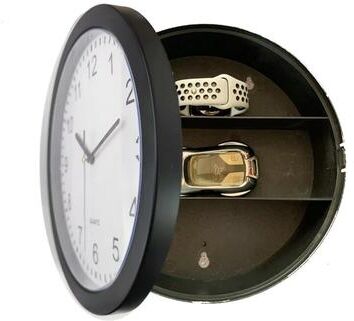 Uplift Picks Hidden Wall Clock Safe Box With Secret Storage Compartment black