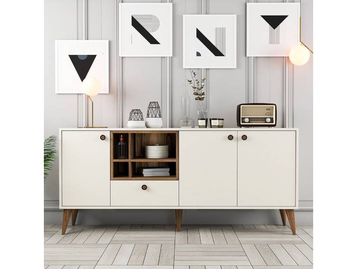 Skye Decor, Napoli - Cream, Konsole, Creme, 100 % MELAMINBESCHICHTETE SPANPLATTEN, 180 x 35 x 81 cm