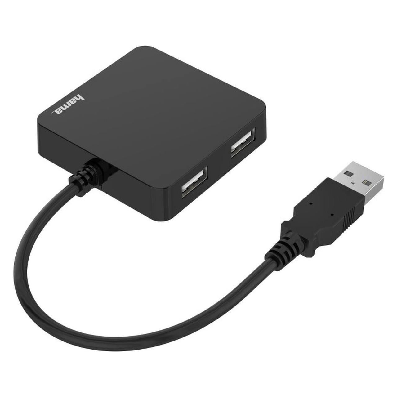 Hama USB 2.0 Hub (USB-A, 4 Ports) (00200121)