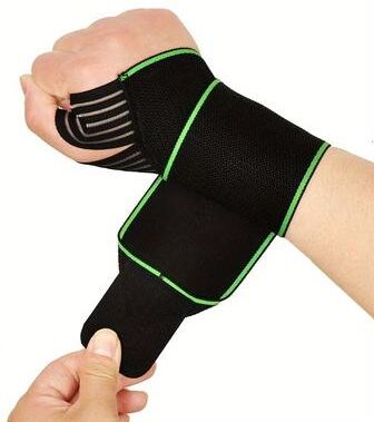 Uplifted Finds Adjustable Wrist Support Strap For Weightlifting And Sports Performance green