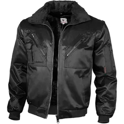 Pilotenjacke 4in1 einfarbig - S - schwarz