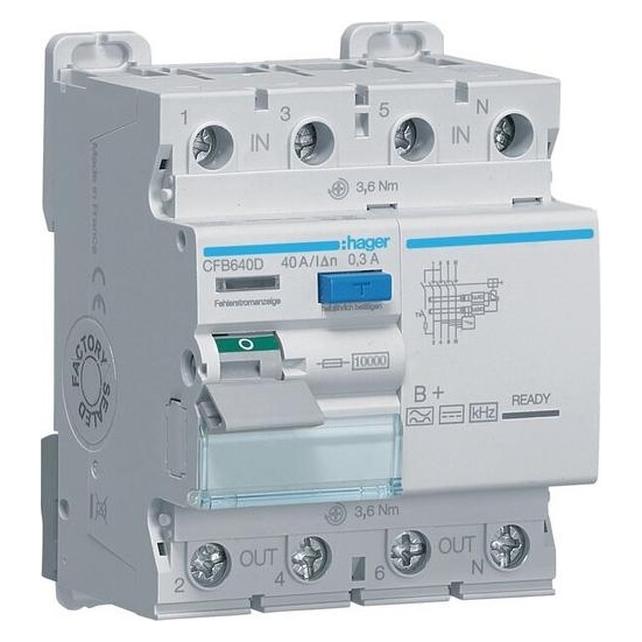 Hager FI-Schutzschalter (CFB640D)