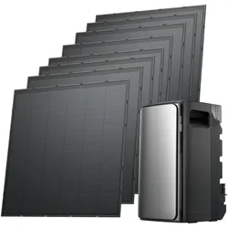 EcoFlow STREAM Ultra/Pro/Max Balkonkraftwerk mit Speicher - STREAM Ultra (0 % MwSt. – nur in Deutschland) / 8 × 250 W Starres Solarpanel