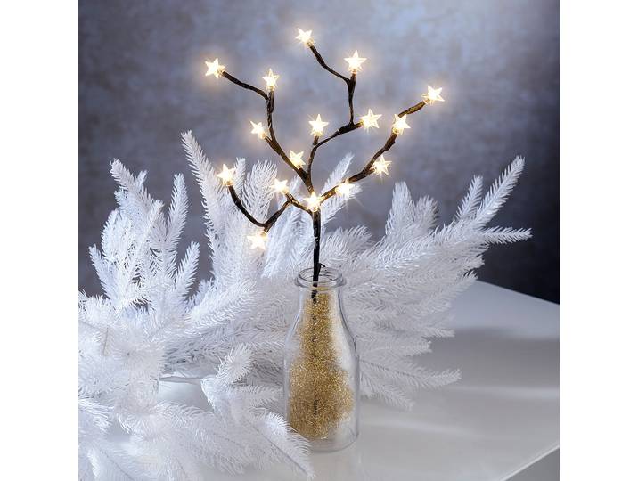 LED-Lichterzweig mit 16 leuchtenden Sternen, 44 cm, batteriebetrieben