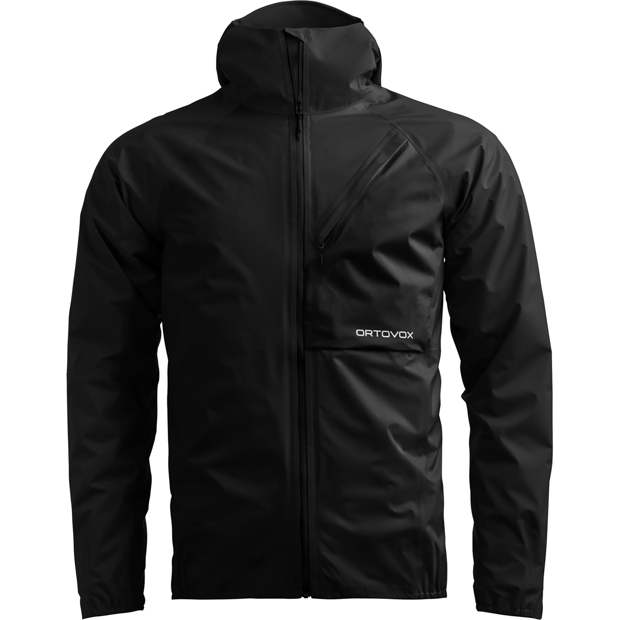 Ortovox Trace 2.5l Herren Regenjacke schwarz Größe XXL Bergsteigen Klein verpackbar Merinowolle | Lyocell (Tencel)