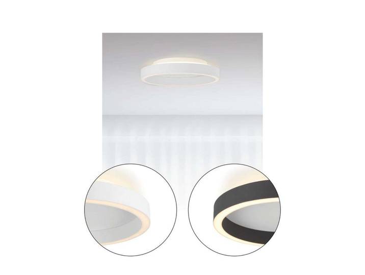 Plafonnier LED Memory, Ø 40 cm, noir - Halo Design - Chambre à coucher - Plastique - Anneau