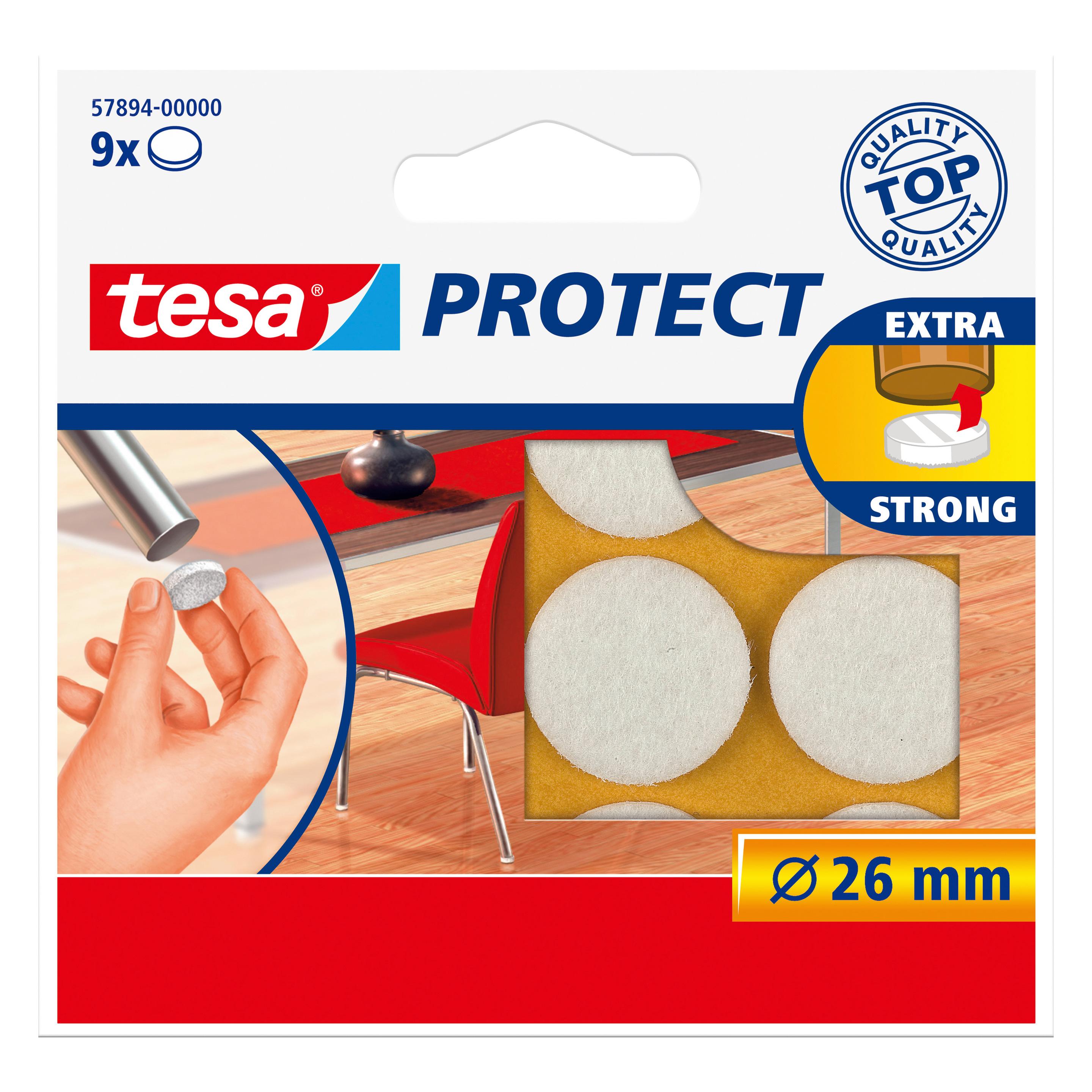 tesa PROTECT Filzgleiter rund (Filzgleiter, 9 Stk.) (57894-00000-01)