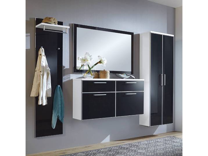 Panneau porte-manteaux III 42cm Noir/Anthracite/Blanc